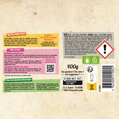 Acide citrique 400g STARWAX FABULOUS