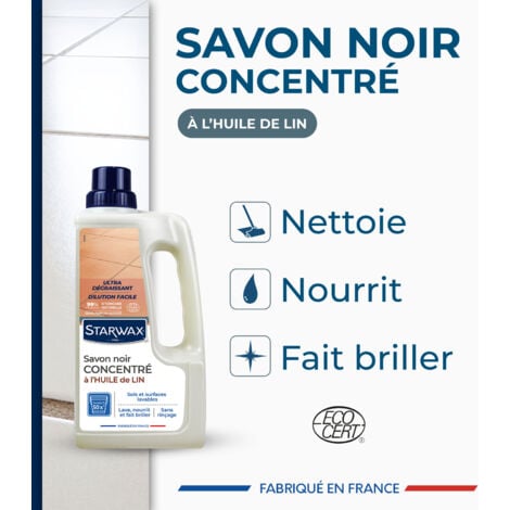 Savon noir à l'huile de lin pour sols intérieurs 1L  STARWAX