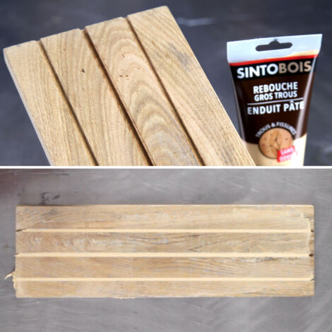 Pâte à bois à l'eau Sinto - rebouche imperfections et fissures - 250 g