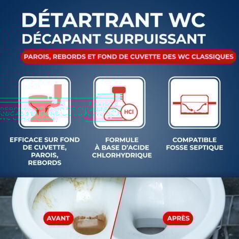 Détartrant surpuissant en gel pour WC 750ml  STARWAX