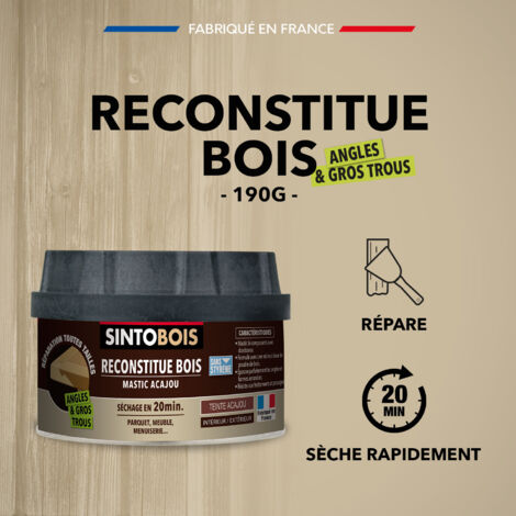 Reconstitue bois pour parties manquantes (angles, gros trous) 190g Acajou SINTO