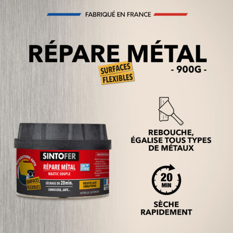 Sinto Mastic Polyester Bi composants 900g R paration M tal Souple sinto-mastic-polyester-bi-composants-900g-r-paration-m-tal-souple