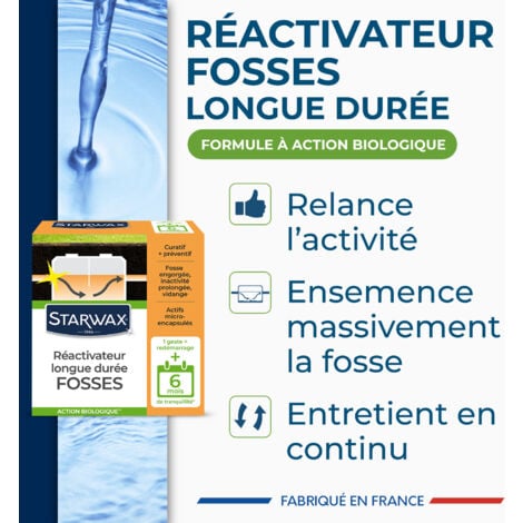 Ré-activateur longue durée pour fosses septiques 500g STARWAX