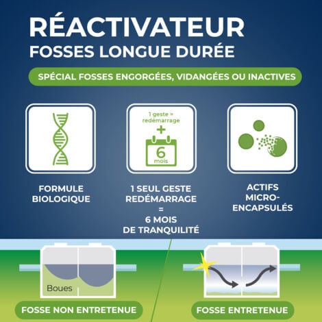 Ré-activateur longue durée pour fosses septiques 500g STARWAX