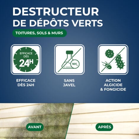 Destructeur de dépôts verts concentré à diluer - grandes surfaces 1L STARWAX