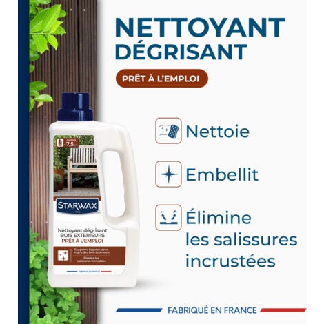 Nettoyant dégrisant pour bois extérieurs 1L STARWAX