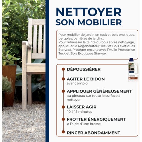 Nettoyant dégrisant pour bois extérieurs 1L STARWAX