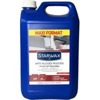 Traitement anti-algues rouges prêt à l'emploi pour murs et façades 6L STARWAX