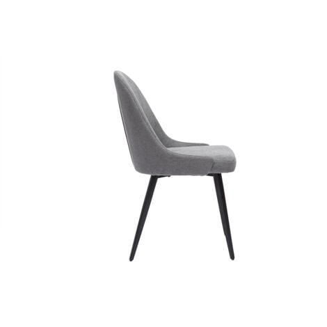 IDMarket Sessel Auguste Anthrazit - Moderner Stoffsessel Mit Metallfüßen