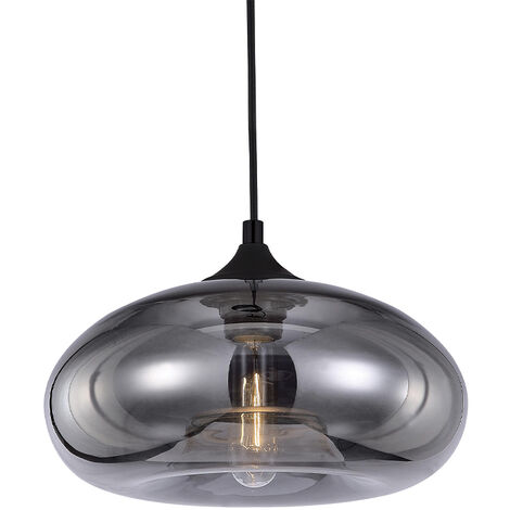 BRILLIANT Lampe, Slope Pendelleuchte einstellbar der 40W, E27, Höhe 23cm A60, schwarz/natur, kürzbar / Kabel in 1x