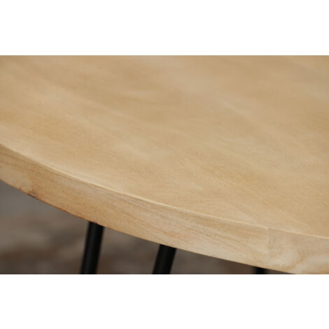 Ovaler Esstisch aus massivem Mangoholz L160 cm VIBES