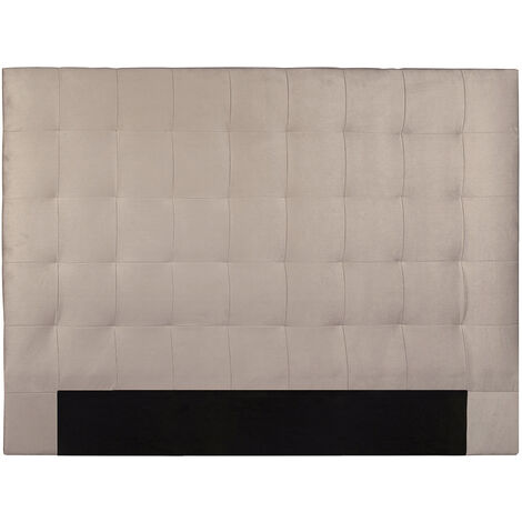 Bettkopfteil gepolstert taupefarbener Stoff 180 cm HALCIONA