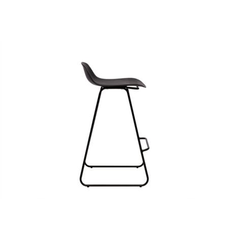 Design-Barhocker schwarz H65 cm (2er-Satz) ELLA