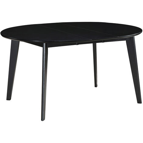 Design-Esstisch rund ausziehbar Schwarz L120-150 LEENA