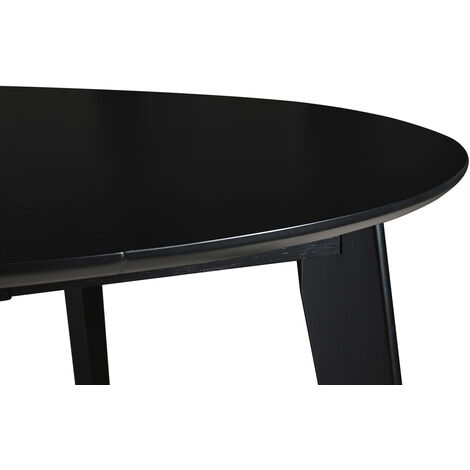 Design-Esstisch rund ausziehbar Schwarz L120-150 LEENA
