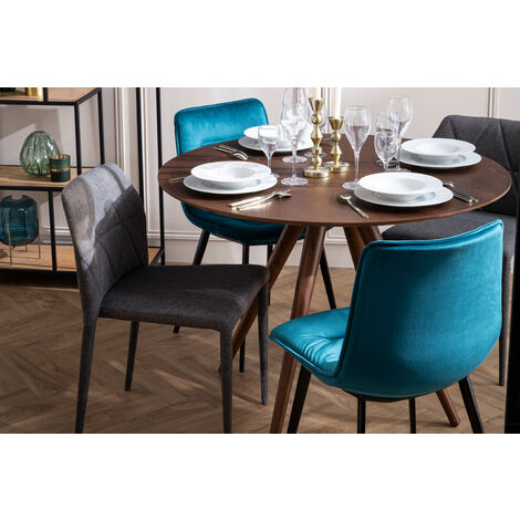 Design-Esstisch rund Nussbaum D106 WALFORD