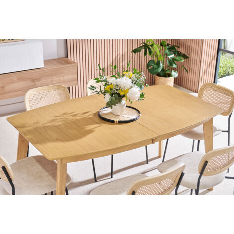 Esstisch ausziehbar skandinavisch aus hellem Holz L150-200 LEENA