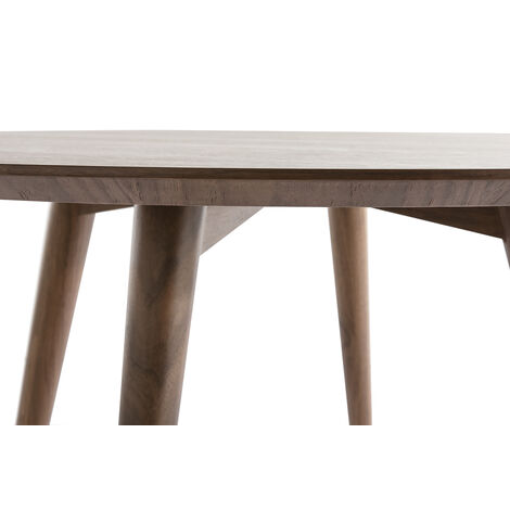 Design-Esstisch rund Nussbaum D120 LIVIA
