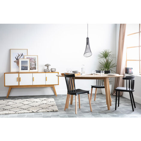 Esstisch skandinavisches Design oval Eiche L160 MARIK