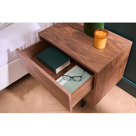 Vintage-Nachttisch aus Holz und Metall MANNY
