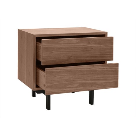 Vintage-Nachttisch aus Holz und Metall MANNY