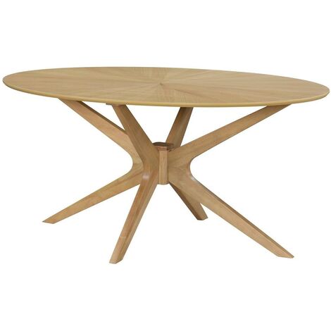 Ovaler Design-Esstisch aus Eiche L160 cm DIELLI