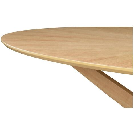 Ovaler Design-Esstisch aus Eiche L160 cm DIELLI