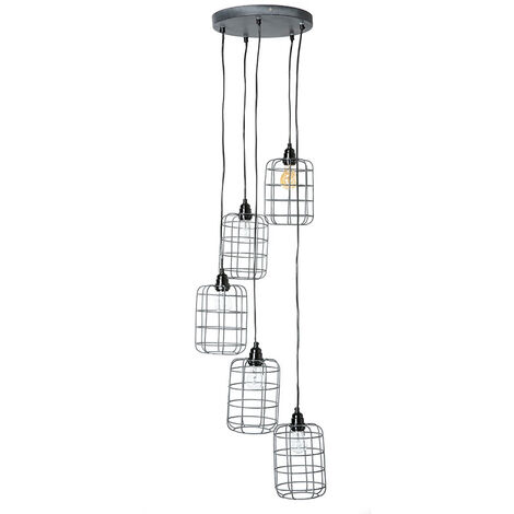 BRILLIANT Lampe, Arles Pendelleuchte 35cm schwarzmatt/rattan, 1x A60, E27,  40W, Kabel kürzbar / in der Höhe einstellbar