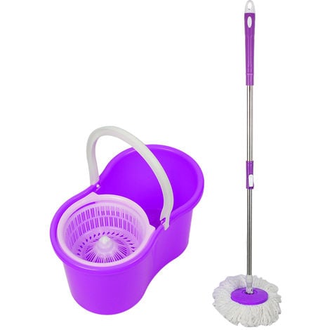 Maison de nettoyage Spinning 360 ° tournant Mop Seau Floor Cleaner bleu rouge violet 