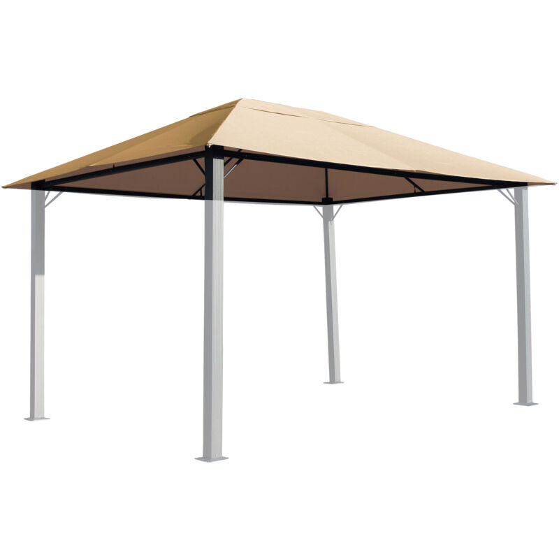 Techo De Repuesto Para Cenador De 350 Cm - PVC Reforzado 370 G/m², Impermeable Y Resistente Al Viento
