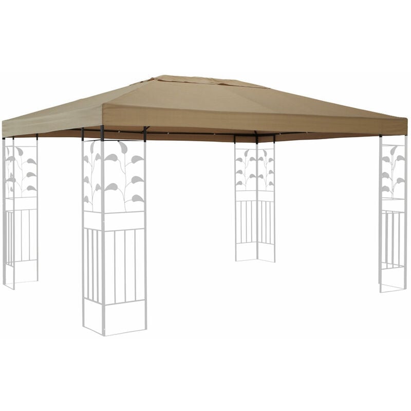 Techo De Repuesto para leaves gazebo 3x4m beige quick tejado carpa star hojas cenador 3 4