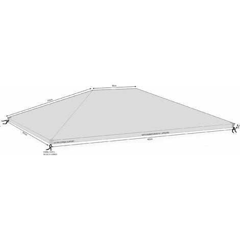 Pavillon Schutzhaube 3x4 m Nizza Wasserdicht Transparent