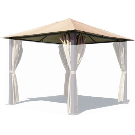 Ersatzdach für Pavillon Paris 3x3m Pavillondach Sand (1/5)