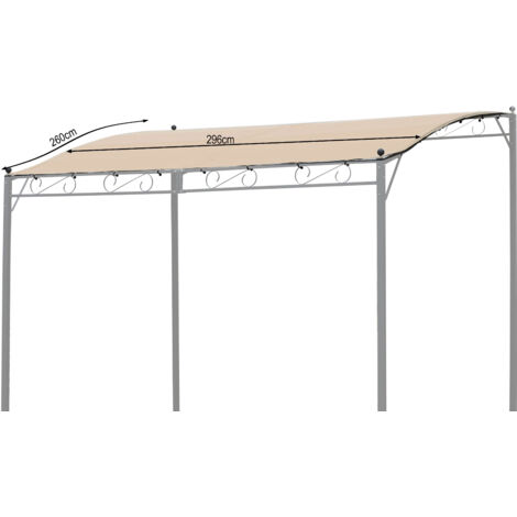 Ersatzdach 250x300cm Pergola Terrassenüberdachung Sand