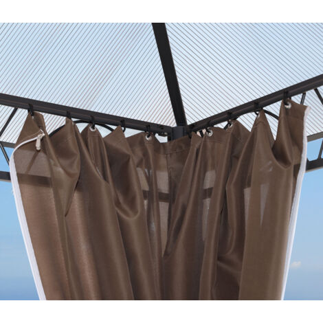 2 Pannelli Laterali Con Zip Per Padiglione 3x3m - Pareti Beige RAL 1001 In Poliestere 300x195cm - Foto 1