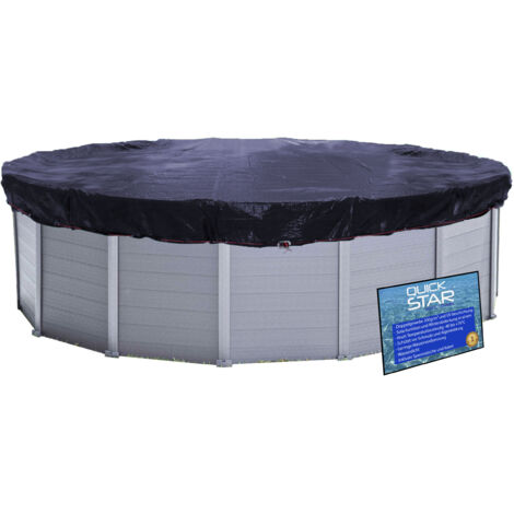 Solarplane Pool Ø 720cm Rund für Pools bis 650 cm Winterabdeckplane Poolabdeckung 200g/m² Schwarz