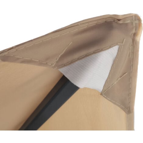 Tetto di ricambio per padiglione da giardino 3x4m Copertura di ricambio per tetto da padiglione antico Beige