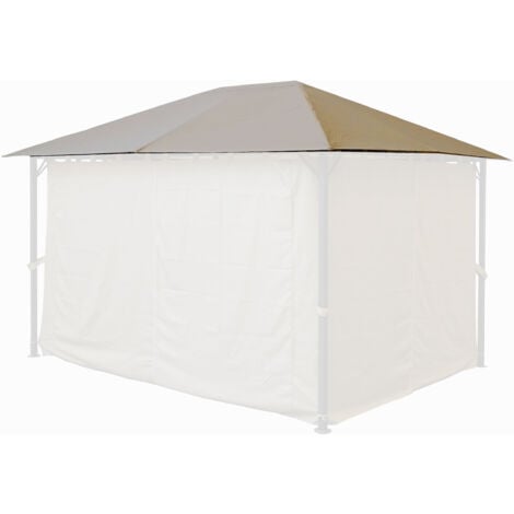 Tetto di ricambio per padiglione da giardino 3x4m Copertura di ricambio per tetto da padiglione antico Beige