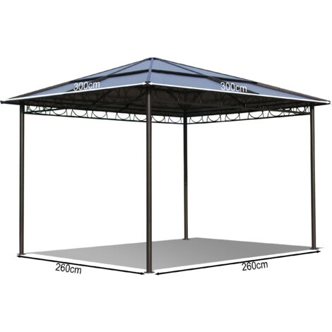 Tetto di Ricambio per Gazebo da Giardino Doppio Tetto 3x3m