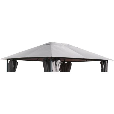 Ersatzdach 250g Garten Pavillon 3x4m Grau Antik Pavillondach Ersatzbezug