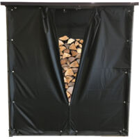 Scaffale Per Legna Da Ardere Quick Star XXL - 185x70x185 Cm, Capacità 2.3 M³, Con Tetto - Foto 11