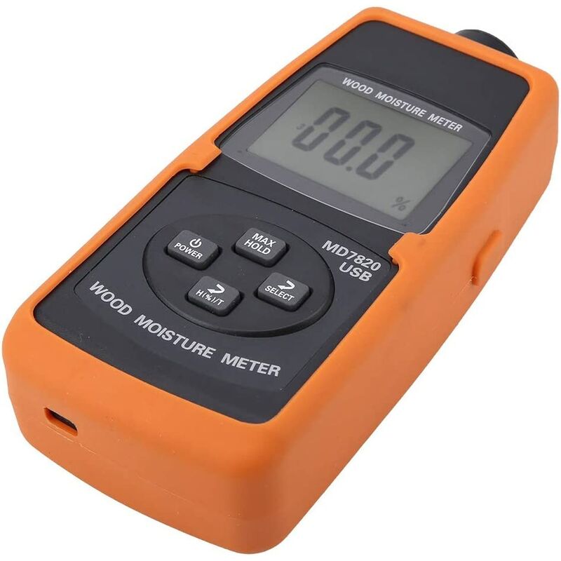 Humidimètre en bois pour les tests dhumidité des marchandises sèches en carton Humidimètre numérique en bois avec grand écran LCD Testeur dhumidimètre portatif en bois pour bois de 0 à 99,9% 