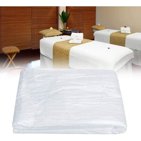100pcs draps de lit spa couverture de canapé de massage jetable, couvre-draps cosmétiques, tables de massage drap de lit pour salon de beauté, massage, tatouage, hôtels (90 * 180 cm)