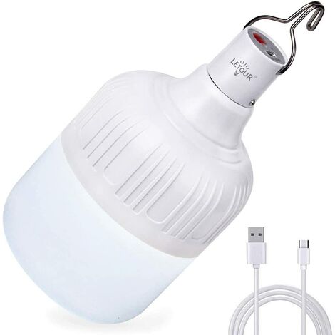 Portable Lampe Solaire 12LED Ampoule Rechargeable Lanterne Tente Camping Blanc 