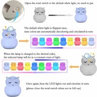 Veilleuse Enfant Chambre Lampe Veilleuse Bebe Veilleuse Hibou Multicolore Rechargeable Led Veilleuse 9 Couleurs Veilleuse Bebe Veilleuse Enfant Chambre Lampe Veilleuse Bebe Veilleuse Hibou Multicolore Rechargeable Led Veilleuse 9 Couleurs Veilleuse Bebe