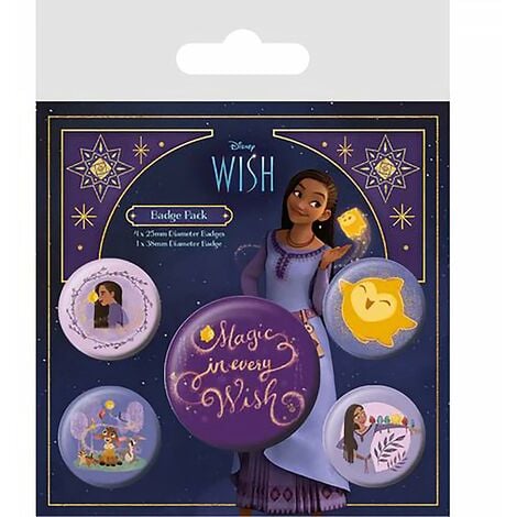 Disney bunt, 3, Set Wish Button In Ø x aus Every 1 bedruckt, Magic Wish Blech,