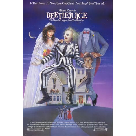 Beetlejuice Poster Michael Keaton Alec Baldwin Geena Davis