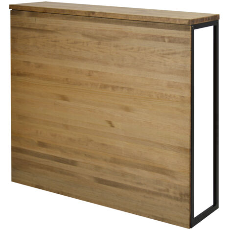 Mostrador iCub 120x30x110cm Negro en madera maciza de pino acabado vintage estilo industrial Box Furniture (1/4)