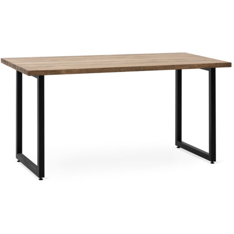 Mesa Oficina iCub Strong ECO 180x80x75cm Negra en madera maciza de pino acabado vintage estilo industrial Box Furniture (1/5)