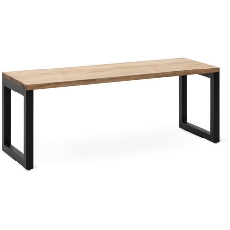 Banco iCub Strong ECO 140x40x45cm Negro en madera maciza de pino acabado vintage estilo industrial Box Furniture (1/5)